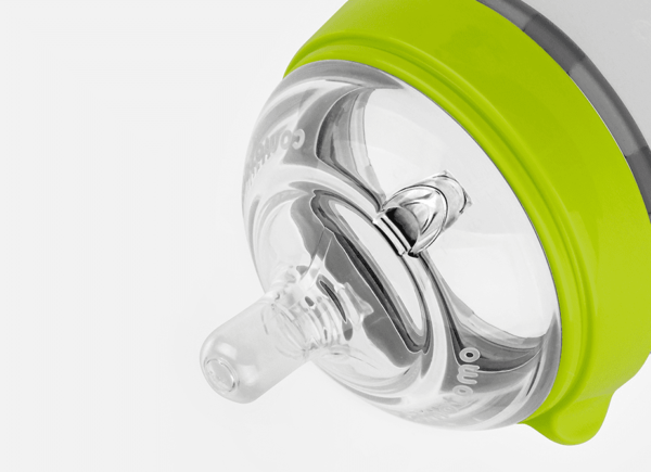 Comotomo Silikon Biberon 150ml Yeşil + 2'li Orta Akışlı Biberon Emziği